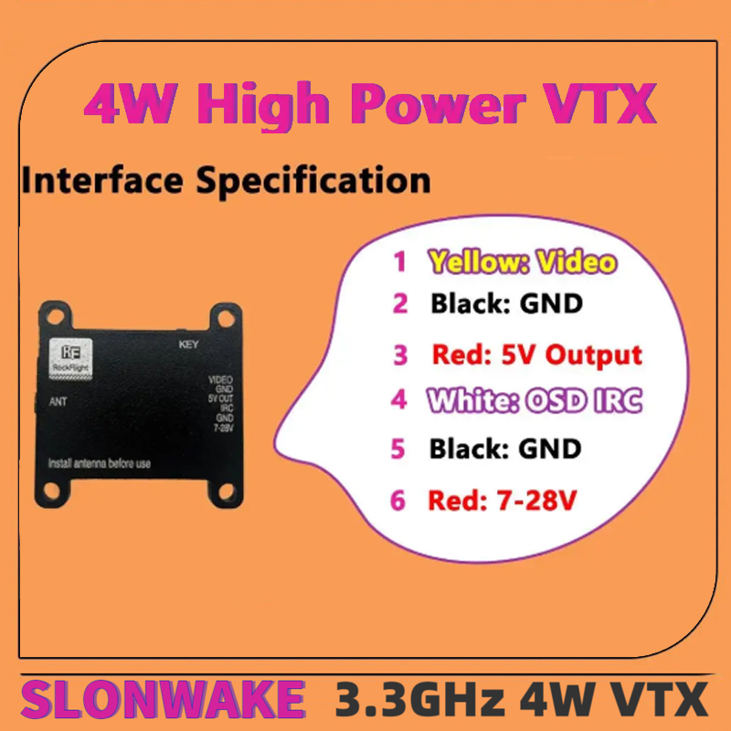SLONWAKE FPV 3.3G 16CH 4000mW  – Drone Receiver Bewertung und Preis