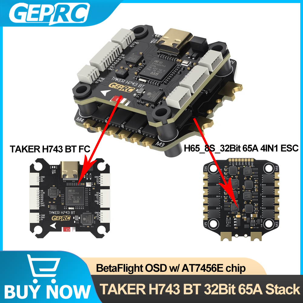 GEPRC TAKER H743 BT 32Bit 65A  – Drone Esc Bewertung und Preis